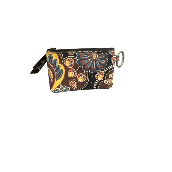 Vera Bradley Paisley Zip ID Case With Key Ring - Picture 2 of 5